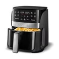 thumbnail image 3 of Digital 3qt Air Fryer with Guided Cooking Prompts, Black/Stainless Steel Finish, 8 One-Touch Functions, 3 of 8