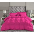 thumbnail image 2 of DNG Creations 5 Piece Luxury Pinch Pleated Comforter Set Premium 800 Thread Count 100% Egyptian Cotton-Oversized King Size, Solid Hot Pink Color, 2 of 3