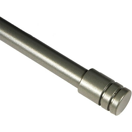 Milano Curtain Rod, 5/8" Diameter Poles, Satin Nickel Finish