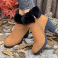 thumbnail image 6 of Wensltd High Heel Boots for Women Plush Lined Round Toe Winter Warm All Day Comfortable Black, 6 of 9