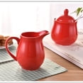 thumbnail image 2 of Haifle Cream And Sugar Sets, Sugar And Creamer Set With Lids, Milk And Sugar Serving Set, Creamer Container, Sugar Bowl Set，Decoration For Kitchen-Red-Milk Jug, 2 of 5