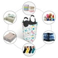 thumbnail image 5 of LNWH Colorful Doodle Animals Pattern Laundry Basket, 50L Large Capacity Foldable Laundry Hamper, 5 of 6