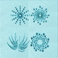 thumbnail image 1 of Ahgly Company Machine Washable Indoor Square Transitional Electric Blue Area Rugs, 6' Square, 1 of 7