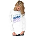 thumbnail image 3 of Not Luck Hard Work Workout Motivation Women's Long Sleeve T Shirt Brisco Brands S, 3 of 6