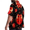 thumbnail image 3 of Seven Starred Ladybird Men's Casual Poplin Button Down Short Sleeve Shirts for Summer Beach - Unisex, 3 of 6