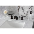thumbnail image 2 of Kingston Brass KB8965CML Manhattan Two-Handle 3-Hole Deck Mount Widespread Bathroom Faucet with Pop-Up Drain in Oil Rubbed Bronze, 2 of 8