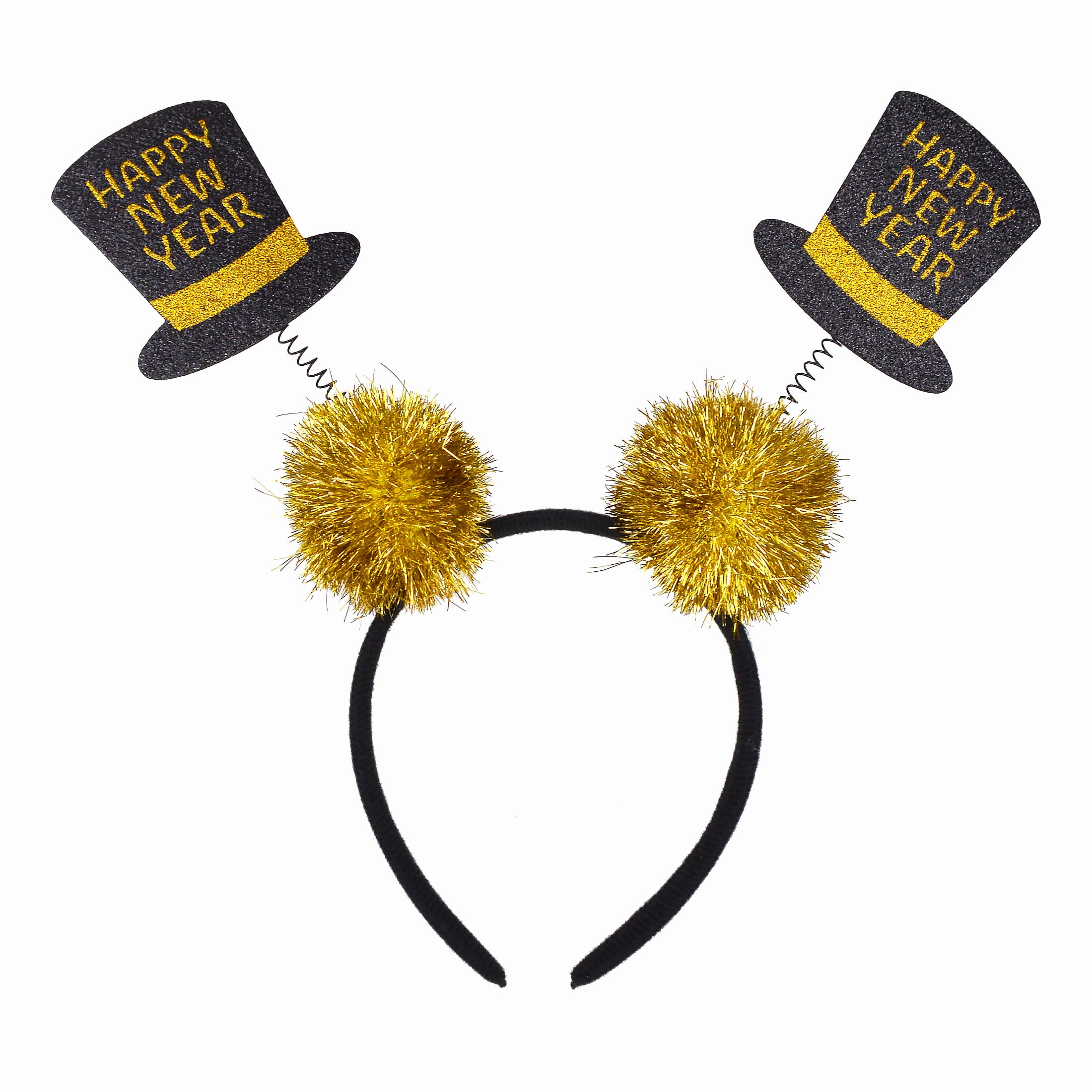 Serre-tête pailleté noir pour le Nouvel An, 1 pièce, décorations festives, une façon de célébrer avec style, adulte