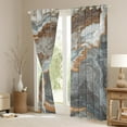 thumbnail image 6 of Erosebridal Gray Watercolor Curtains Brown Marbling Blackout Curtains, Mountain Fluid Curtains & Drapes Grey Foil Print Glitter Bedroom Curtains, Modern Abstract Art Window Treatments, 6 of 6
