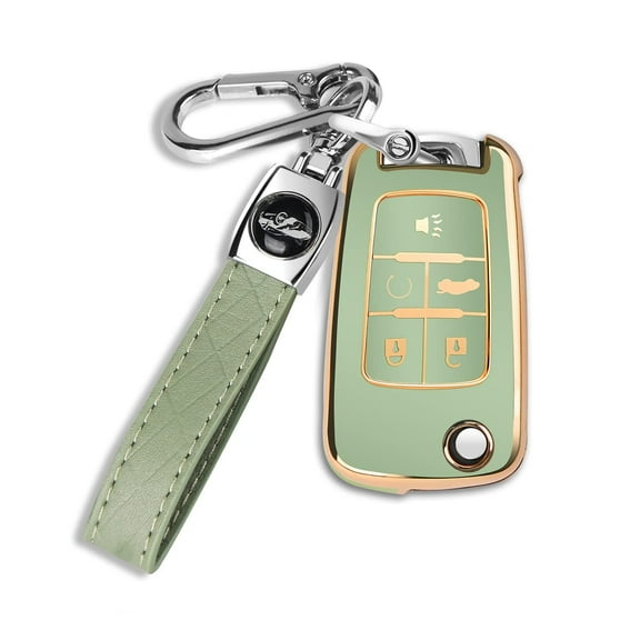 for Chevy Key Fob Cover Case with Keychain for Chevrolet Buick Camaro Cruze Equinox Malibu Impala Spark Sonic GMC