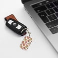thumbnail image 6 of Goofa Pineapple Flower Printed Rectangular Metal Keychain Bag Charm Floral Charm for Purse Keys Metal Keyring Gift for Women Accessories, 6 of 7