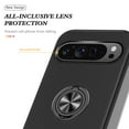 thumbnail image 3 of Allytech Hybrid Case for Google Pixel 9 Pro with 360° Rotatable Ring Kickstand, Soft TPU + Rugged PC, Screen Lens Protection Shockproof Anti-Fall Magnetic Car Mount Back Case - Black, 3 of 7