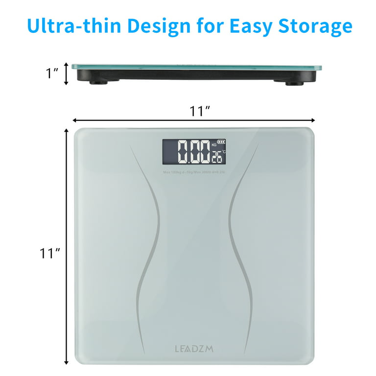 Triomph Precision Digital Body Weight Bathroom Scale with Backlit Display,  Step-On Technology, 400 lbs Capacity and Accurate Weight Measurements