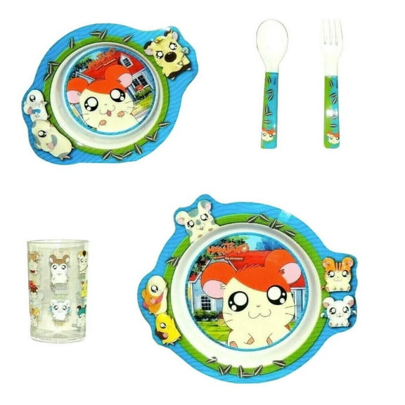 Hamtaro Dinnerware Set - Big Adventures 5pc Dinnerware Set
