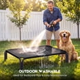 thumbnail image 6 of Cooling Elevated Dog Bed Raised Outdoor Dog Cot for Large Dogs, No-Tool Assembly Washable Mesh, 43"x32" Black, 6 of 10