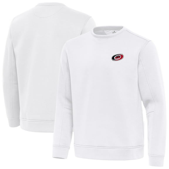 Men's Antigua White Carolina Hurricanes Relevant Lightweight Pullover Sweatshirt