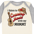 thumbnail image 4 of Inktastic I Listen to Country Music with my Mommy with Guitar and Hat Boys or Girls Long Sleeve Baby Bodysuit, 4 of 5