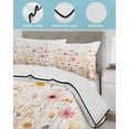 thumbnail image 4 of Quilts Full Size, Colorful Wildflower Soft Comforter Bedding Set for Bed, Botanical Vintage Floral Country Retro Lightweight Quilted Bedspread with Pillow Cover(2 Pieces) for All Season, 78x90 Inch, 4 of 6