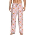 thumbnail image 2 of Kdxio Rabbit And Carrot Print Men's Sleep Pajama Pant Lounge Pants with Pockets, 2 of 8