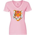 thumbnail image 3 of Inktastic Tiger Head Women's V-Neck T-Shirt, 3 of 5