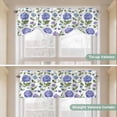 thumbnail image 6 of Retro Purple Tie Up Window Valance Hydrangeas Floral Leaf Country Plant Farmhouse Tie-up Valance for Kitchen Windows Adjustable Small Curtain Balloon Shades for Kitchen Bathroom Cafe 54x18inch, 6 of 9