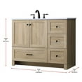 thumbnail image 3 of Elegant Kitchen and Bath 42 inch Single bathroom vanity in natural oak, 3 of 7