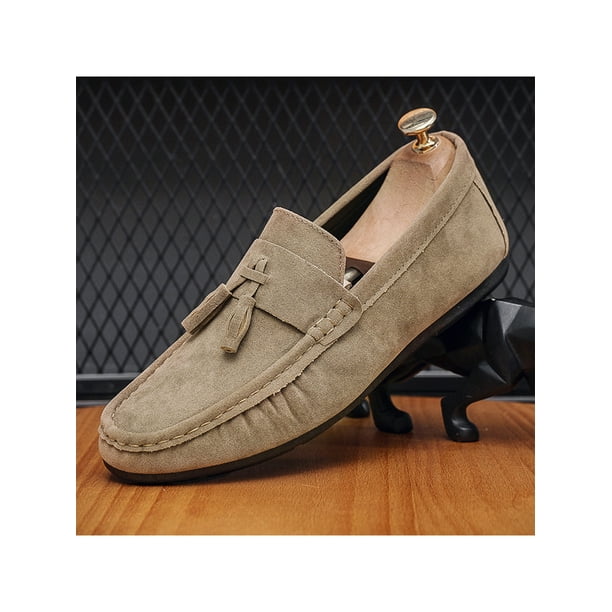 Woobling Men Casual Shoe Slip ons Loafers Fringe Flats Slip
