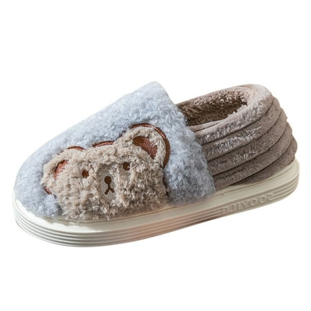 

Men Slippers Men Slippers Autumn And Winter Indoor Fashion Comfortable Cartoon Bear Thick Bottom Non Slip