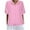 Pink, variant on GigrtiJin Womens Button down Lapel Shirt Summer Short Sleeve Loose Casual Work Blouse Lightweight Drawstring Hem Tops