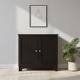 thumbnail image 4 of Redmon Contemporary Double Door Cabinet, Modern Wooden Furniture, Espresso, 4 of 8