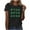 Black-D, variant on Womens St Patrick's Day T-Shirt Short Sleeve Crew Neck Cotton Shirt Irish Clover Shamrock Holiday Graphic Tee Tops