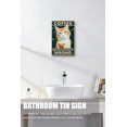 thumbnail image 4 of Tabby Cat Because Murder is Wrong Funny Tin Sign, Cat Wall Decor, Vintage Retro Poster Paintings Cute Cat & Coffee Home Bedroom Livingroom Bathroom Decoration Picture 12x8 Inch, 4 of 6