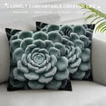 thumbnail image 3 of YANMS Hopyeer Spring Summer Succulent&nbsp;Plants Throw Pillow Covers Realistic Plant Leaves Pillowcase Standard Home Sofa Bedroom Cushion Cover White, 3 of 5