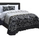 thumbnail image 1 of Colcha con Cojines King Size Elefantito Varenna Color Negro Hojas, 1 of 6