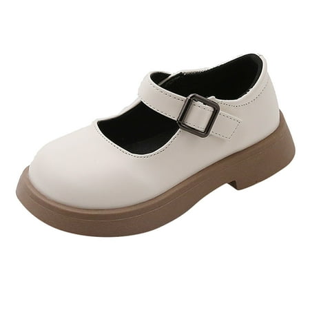 

LBECLEY Fuzzy Toddler Boots Fashion Spring Summer Children Casual Shoes Girls Thick Sole Slip on Buckle Comfortable Solid Color Simple Style Rain Boots for Baby Girls Beige 35