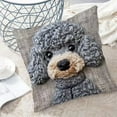 thumbnail image 6 of 1Pc 2D Dog Pillow Cover,Short Lint Pillow Cover 18X18Inch Cute Imitation Embroidery Pattern Decorative Throw Pillowcase For Sofa Bedroom Living Room Home Decoration, 6 of 6