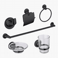 thumbnail image 1 of JUEGO DE ACCESORIOS DE BAÑO 6 PIEZAS MAXIMS 4500-6 ACABADO NEGRO MATE, 1 of 1