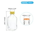 thumbnail image 2 of Uxcell 1000ml Glass Square Reagent Media Storage Bottles with Yellow Cap, Clear, 2 of 7