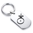 thumbnail image 1 of Stainless Steel Gold Alchemy Symbol Dog Tag Keychain Circle Ring, 1 of 2
