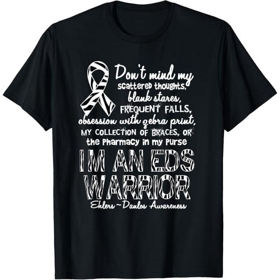 t-shirt Ehlers Danlos Syndrome (EDS) Warrior T-Shirt mens,black,women,funny,journey,Crew Neck, Short Sleeve,printing