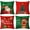 A-xmas 26, variant on Christmas Pillow Covers 16x16 Set of 4 Red Green Xmas Decorative Throw Pillows Christmas Tree Deer Santa Pillow Cases Home Outdoor Sofa Couch Cushion Covers for Christmas Decorations (16 by 16)