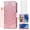 Pink, variant on Compatible with Samsung Galaxy J3 Orbit J 3 Star 2018 3J Achieve Wallet Phone Case and Tempered Glass Screen Protector Flip Credit Card Holder Stand Cell Cover for J3V V 3rd Gen SM J337A J337V Blue