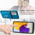 thumbnail image 4 of For Samsung Galaxy A72 Electroplating Skin-feel Leather Ring Card Wallet Phone Case(black), 4 of 5
