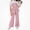 Pink, variant on Girls Top And Pants (4-13 Years) Puff Sleeve Color Block Belted Outfit 100% polyester Set Pink Size 8