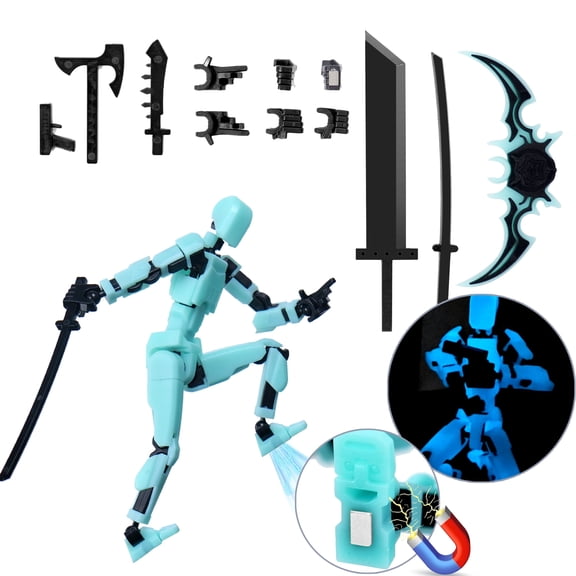 PADUKU Model13 Action Figure,Magnetic Travel Toys for Kids, Lucky Robot 13 Movable Figures ,Multiple Gestures And Play Styles,Tabletop Decorations And Gifts For Gaming Enthusiasts