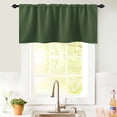 thumbnail image 3 of Olive Green Valances for Windows Bathroom Living Room Kitchen,52x18 Inch Length, 3 of 5