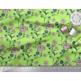 thumbnail image 3 of Soimoi Rayon Fabric Leaves & Rose Floral Printed Craft Fabric by the Yard 42 Inch Wide, 3 of 3
