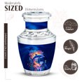 thumbnail image 2 of JAGASY Dolphin Memorial Small Urn for Ashes Adult Male, Blue Urns for Ashes Keepsake, Colorful Illustration Decorative Urns for Daughter, Coral Reef Burial Cremation Urn for Son, (3 Inch), 2 of 7