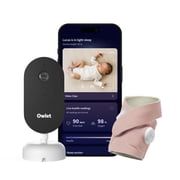 Owlet Dream Duo (3rd Gen) – FDA-Cleared, All-in-One Smart Baby Monitoring with Sock & 2K HD Cam - Dusty Rose