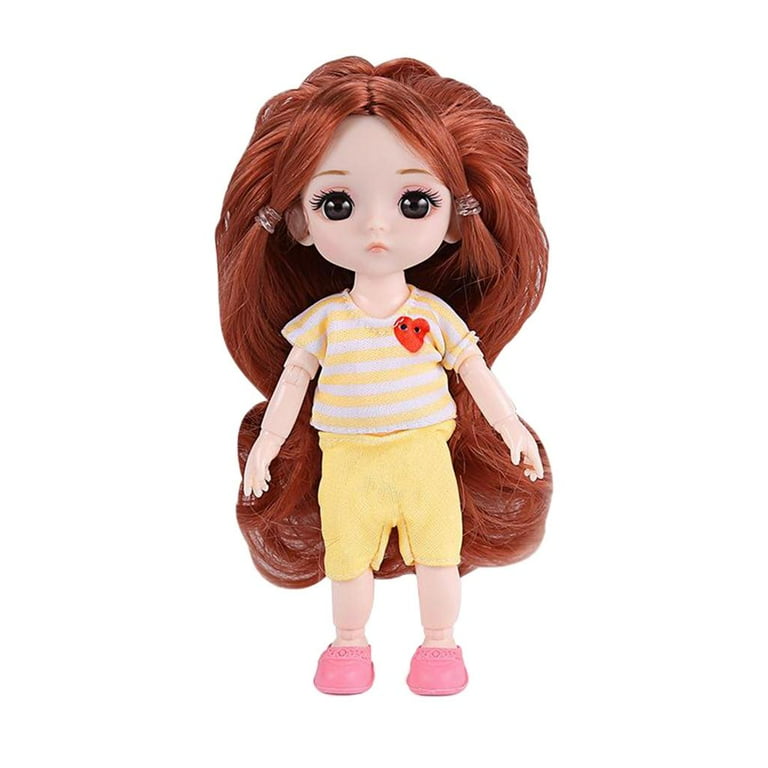 Doll with big eyes and sales long hair