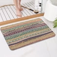 thumbnail image 4 of Yellow and Pink Geometric Boho Pattern Bathroom Rugs Mat,Non Slip Microfiber Bathroom Rug,Rubber Backing,Soft Bathroom Mats for Bathroom Floor,Tub and Shower,17x27in(43x68cm), 4 of 5